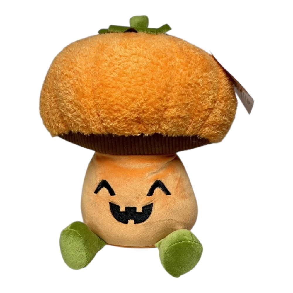 Halloween‎ Linzy Toys Inc. Mushroom Jack-o’-lantern Soft Plush Toy NWOT